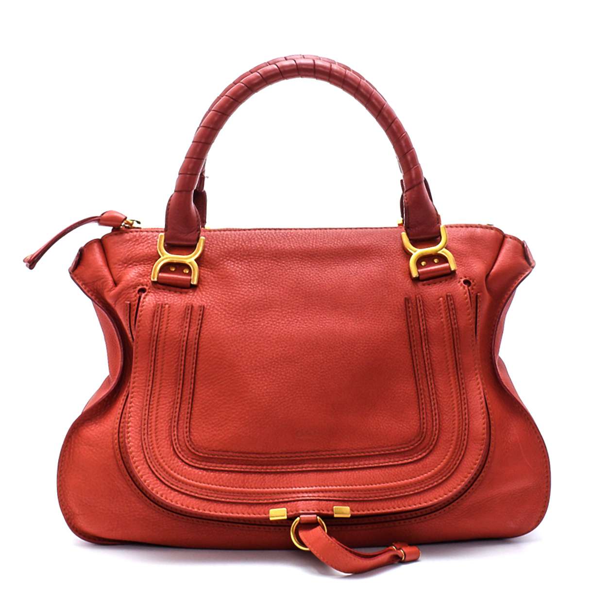 Chloe - Brick Leather Marcie Shoulder  Bag